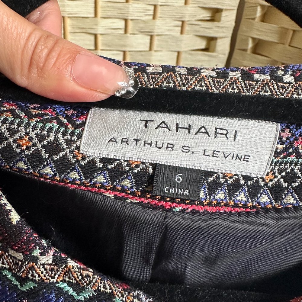 Tahari Blazer Multi Color Size 6 - image 6